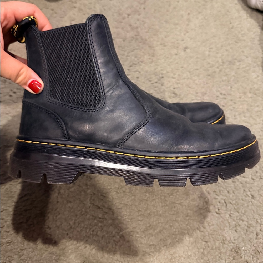 Dr. Martens Dark Leather Ankle Boots
